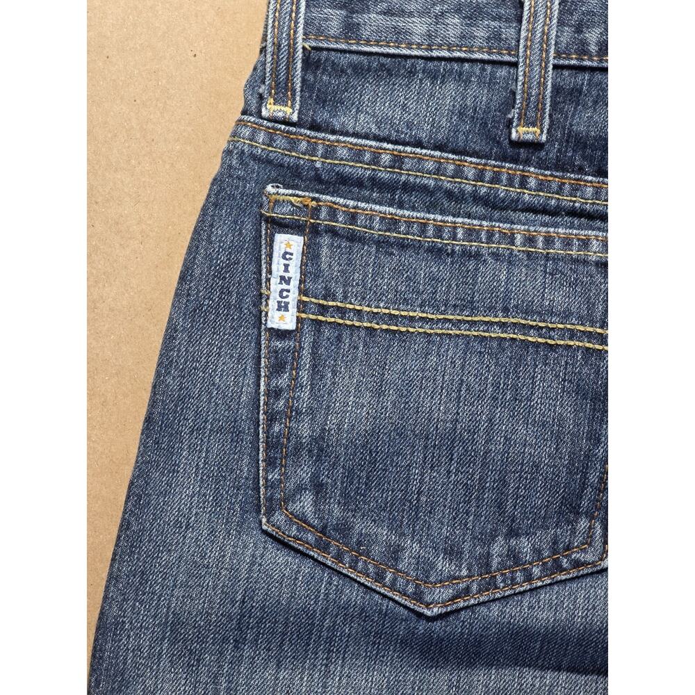 Cinch Mens Jeans 34X32 Blue Medium Wash Western Rodeo Label Relaxed Fit Slim - Picture 8 of 12